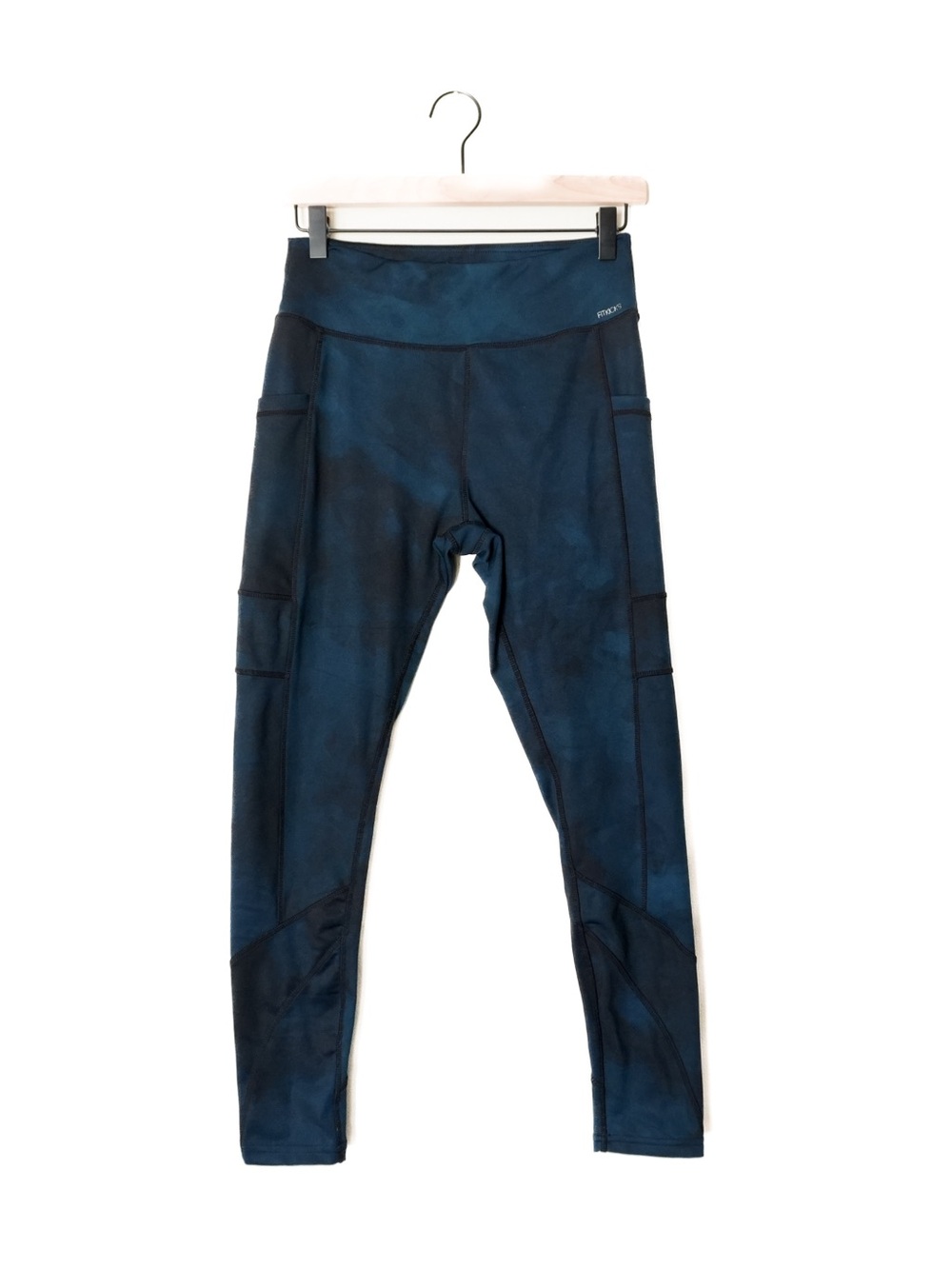 Fitkicks Crossover Active Lifestyle Blue Abyss Workout Side Pocket Leggings